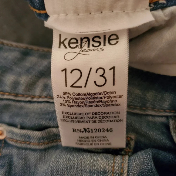 Kensie Blue High Rise Jeans Slim Fit - Picture 5 of 6